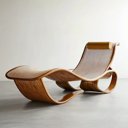 Solid wood rocking chair, balcony home leisure lounge chair, large single chair, lazy person's nap chair, redwood leisure chair - Image 7