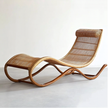 Wabi-sabi style solid wood rocking chair, armchair, cat scratch chair, single office chair, lazy chair, single chair, casual chair, black walnut - Image 5