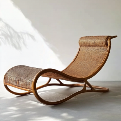 Outdoor lying bed, hotel, homestay, swimming pool, beach, lounge chair, designer resort, courtyard, rattan weaving, popular outdoor - Image 9