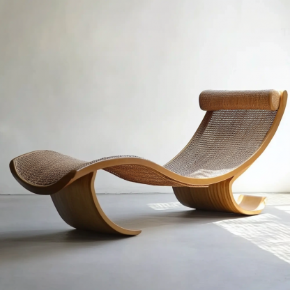 Solid wood rocking chair, balcony home leisure lounge chair, large single chair, lazy person's nap chair, redwood leisure chair - Image 2