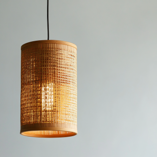 Wabi-sabi style rattan dining room chandelier, living room and bedroom bedside lamp, modern, simple, light luxury and high-end standing table lamp