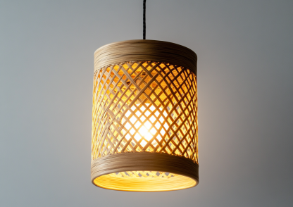 New Chinese-style Zen-inspired tea room lamp, creative and personalized three-head dining room lamp, branch lamp, bamboo woven chandelier - Image 4