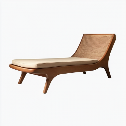 Outdoor leisure lounge chair, waterproof and sun-proof, hotel rattan chair, villa courtyard, homestay, outdoor balcony rattan woven lying bed - Image 8