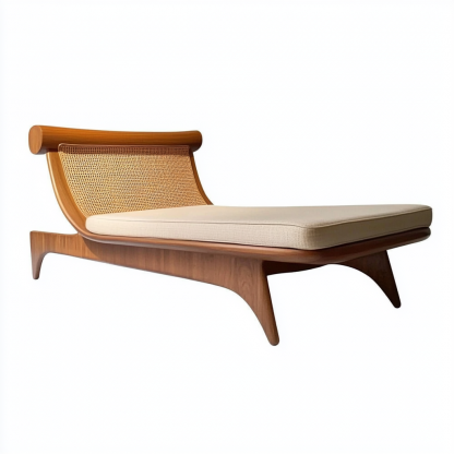 Outdoor leisure lounge chair, waterproof and sun-proof, hotel rattan chair, villa courtyard, homestay, outdoor balcony rattan woven lying bed - Image 6