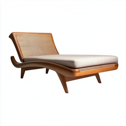 Outdoor leisure lounge chair, waterproof and sun-proof, hotel rattan chair, villa courtyard, homestay, outdoor balcony rattan woven lying bed - Image 2