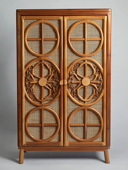 Outdoor multi-functional wall-mounted, simple and new French retro living room solid wood storage cabinet - Image 9