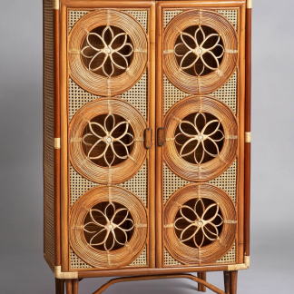 Wabi-sabi style wicker storage cabinets, living room wall-mounted storage cabinets, bedroom bedside tables, and ancient-style homestay hotels
