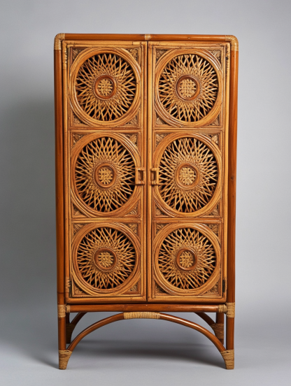Outdoor multi-functional wall-mounted, simple and new French retro living room solid wood storage cabinet - Image 5