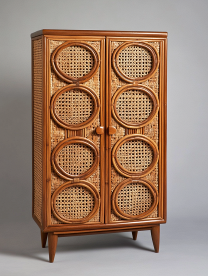 Outdoor multi-functional wall-mounted, simple and new French retro living room solid wood storage cabinet - Image 4