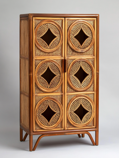Wabi-sabi style wicker storage cabinets are new products for home foyer, dining area, solid wood homestay and light luxury entrance storageWabi-sabi style wicker storage cabinets are new products for - Image 3