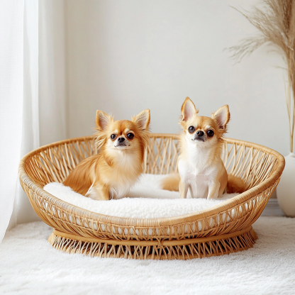 Best-selling dog beds, all-season cat beds, pet beds, rattan dog beds, rattan woven dog beds, small and medium-sized dogs, winter and summer pets - Image 8