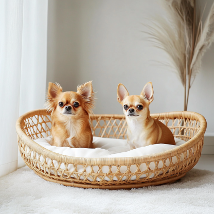 Best-selling dog beds, all-season cat beds, pet beds, rattan dog beds, rattan woven dog beds, small and medium-sized dogs, winter and summer pets - Image 7