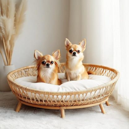 Best-selling dog beds, all-season cat beds, pet beds, rattan dog beds, rattan woven dog beds, small and medium-sized dogs, winter and summer pets - Image 6