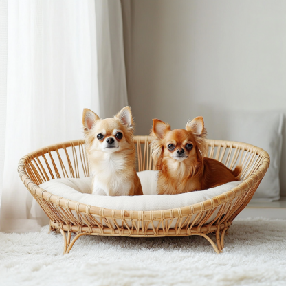 Best-selling dog beds, all-season cat beds, pet beds, rattan dog beds, rattan woven dog beds, small and medium-sized dogs, winter and summer pets - Image 4