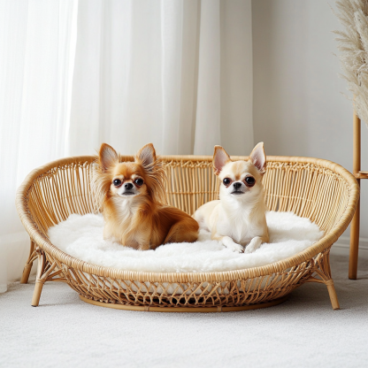 Best-selling dog beds, all-season cat beds, pet beds, rattan dog beds, rattan woven dog beds, small and medium-sized dogs, winter and summer pets - Image 3