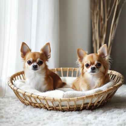 Pet bed, wicker dog bed, cat bed, American-style retro solid wood animal house furniture, Teddy Bichon Frise dog mattress - Image 3