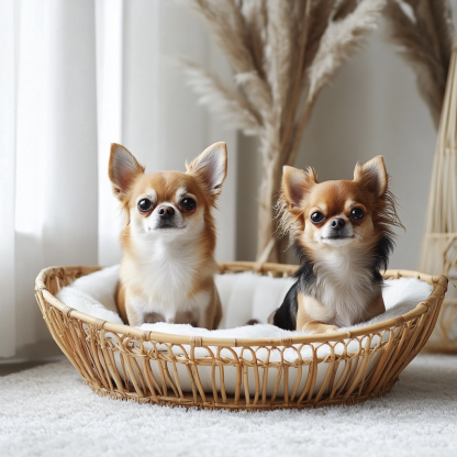 10 Pet beds, wicker dog beds, cat beds, American-style retro solid wood animal house furniture, Teddy Bichon Frise dog bed MATS - Image 6