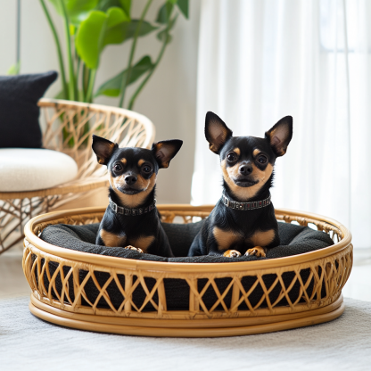Pet bed, wicker dog bed, cat bed, American-style retro solid wood animal house furniture, Teddy Bichon Frise dog mattress - Image 8