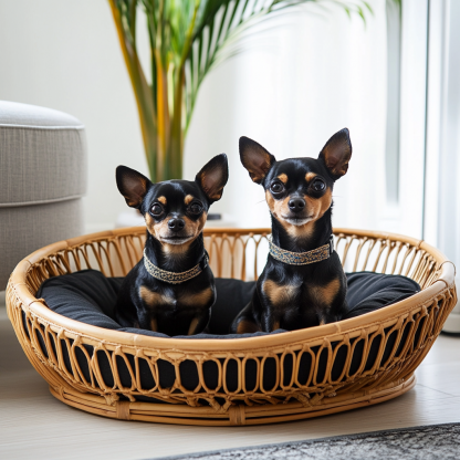 Pet bed, wicker dog bed, cat bed, American-style retro solid wood animal house furniture, Teddy Bichon Frise dog mattress - Image 7