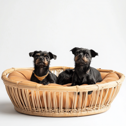 Pet bed, wicker dog bed, cat bed, American-style retro solid wood animal house furniture, Teddy Bichon Frise dog mattress - Image 8
