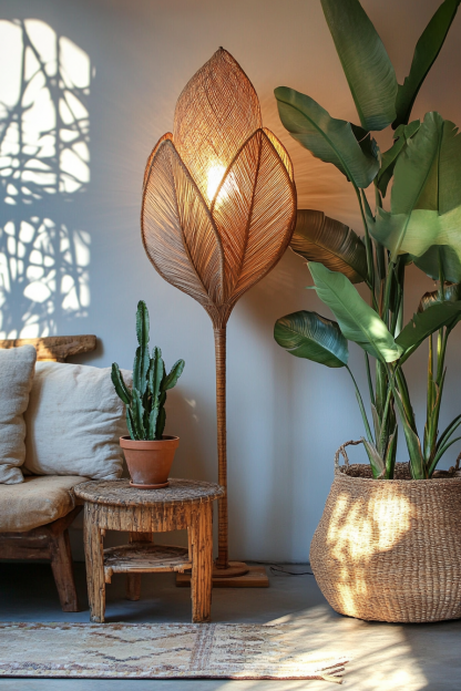 Wabi-sabi style floor lamp, living room sofa, bedroom bedside lamp, homestay hotel model room decorative item - Image 9