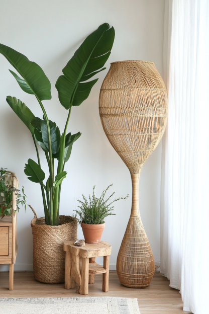 Wabi-sabi style floor lamp, living room sofa, bedroom bedside lamp, homestay hotel model room decorative item - Image 7