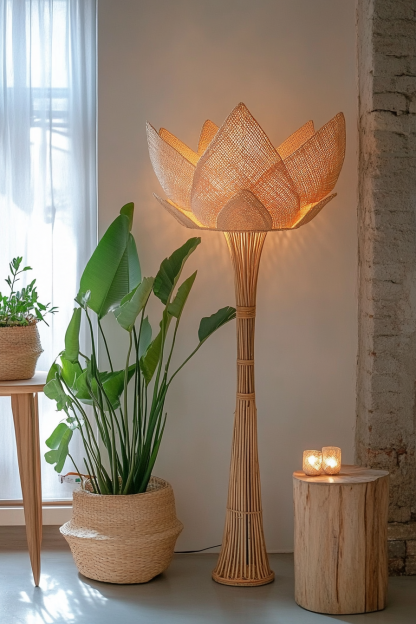 Wabi-sabi style floor lamp, living room sofa, bedroom bedside lamp, homestay hotel model room decorative item