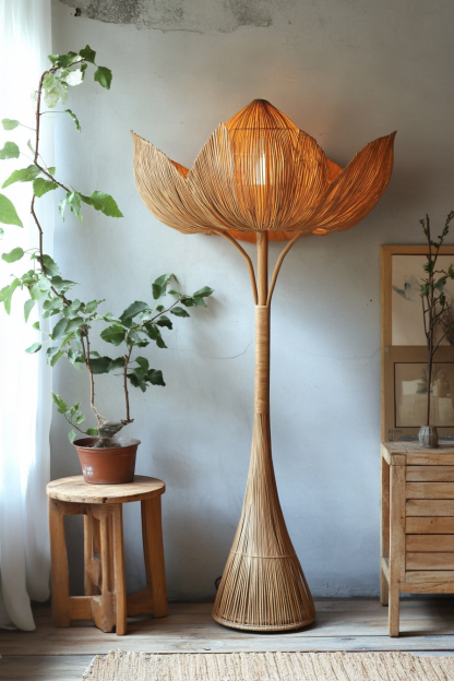 Wabi-sabi style floor lamp, living room sofa, bedroom bedside lamp, homestay hotel model room decorative item - Image 4