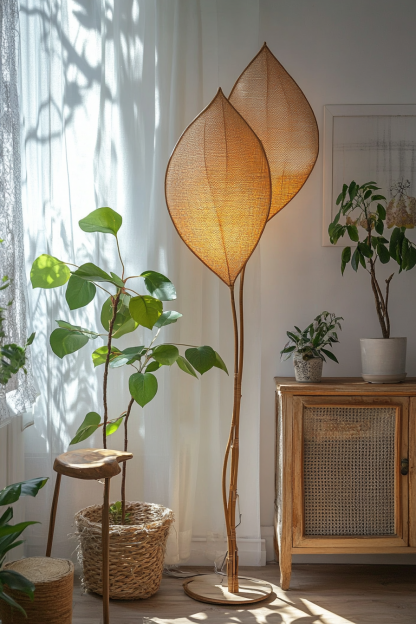 Wabi-sabi style floor lamp, living room sofa, bedroom bedside lamp, homestay hotel model room decorative item - Image 3