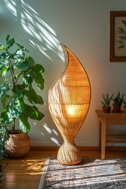 Wabi-sabi style bamboo and rattan chandelier, Zen tea room, homestay designer, living room, bedroom, dining room, retro Japanese personality - Image 8