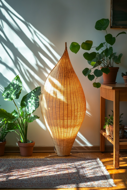 Wabi-sabi style bamboo and rattan chandelier, Zen tea room, homestay designer, living room, bedroom, dining room, retro Japanese personality - Image 6