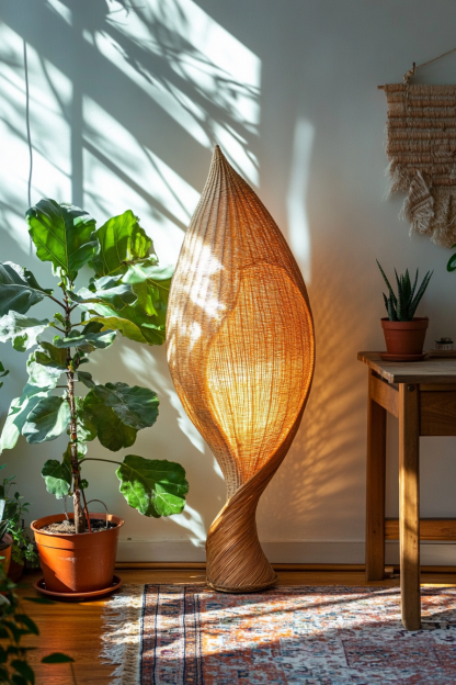 Wabi-sabi style bamboo and rattan chandelier, Zen tea room, homestay designer, living room, bedroom, dining room, retro Japanese personality - Image 3
