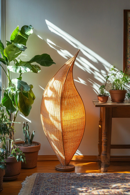 Wabi-sabi style bamboo and rattan chandelier, Zen tea room, homestay designer, living room, bedroom, dining room, retro Japanese personality - Image 2