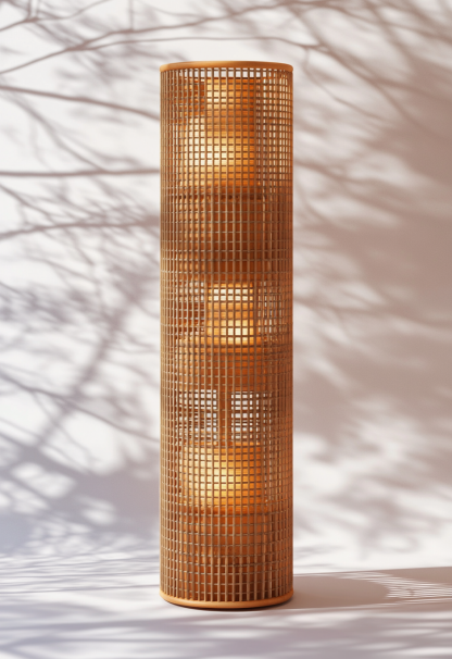 Restaurant rattan woven floor lamp, Zen-inspired homestay candlestick, handmade hotel shop, bedroom clothing store, decorative items - Image 5