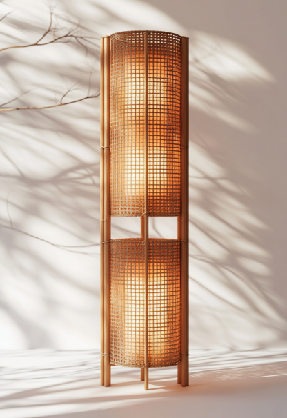 Wabi-sabi style restaurant, rattan weaving floor lamp clothing store, Japanese retro coffee shop, hot pot restaurant, shop catering - Image 4