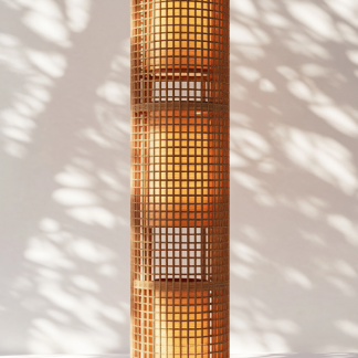 1010 Wabi-sabi style restaurant rattan woven floor lamps, Japanese retro shop, restaurant, hot pot restaurant lamps, tea room lamps
