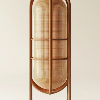 Wabi-sabi style floor lamps, living room sofa beside, bedroom bedside lamps, and traditional Chinese-style atmosphere lighting fixtures for homestays and hotels