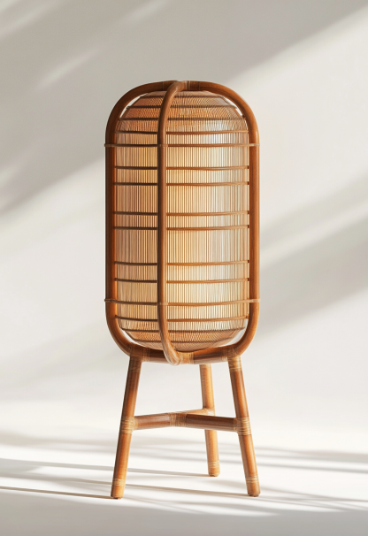 Wabi-sabi style rattan floor lamp, living room, sofa, bedroom, Japanese-style outdoor bedside garden, dining room decoration, homestay - Image 3