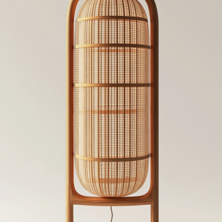 Wabi-sabi style floor lamps, living room sofa beside, bedroom bedside lamps, and traditional Chinese-style atmosphere lighting fixtures for homestays and hotels