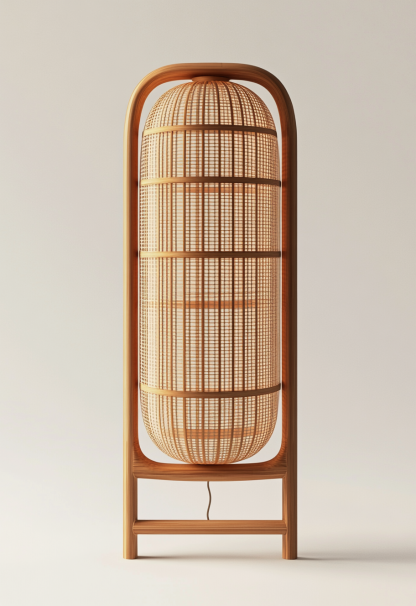 Wabi-sabi style floor lamps, living room sofa beside, bedroom bedside lamps, and traditional Chinese-style atmosphere lighting fixtures for homestays and hotels