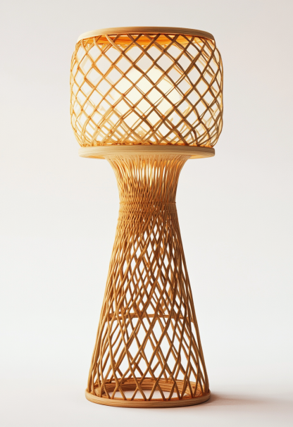 Wabi-sabi style rattan floor lamp, living room, sofa, bedroom, Japanese-style outdoor bedside garden, dining room decoration, homestay - Image 9