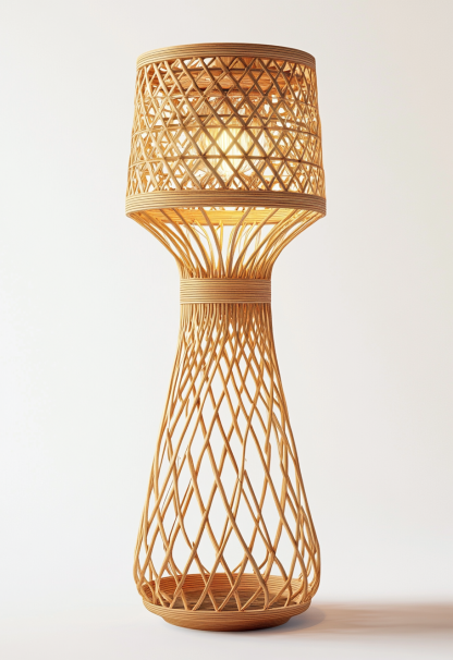 Wabi-sabi style rattan floor lamp, living room, sofa, bedroom, Japanese-style outdoor bedside garden, dining room decoration, homestay - Image 7