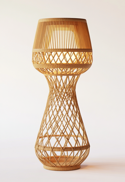 Wabi-sabi style rattan floor lamp, living room, sofa, bedroom, Japanese-style outdoor bedside garden, dining room decoration, homestay
