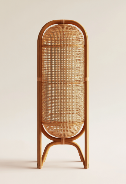 10 wicker wind lanterns, new Chinese-style candlesticks, plug-in floor-standing lanterns, decorative items for model rooms in homestays and hotels - Image 7