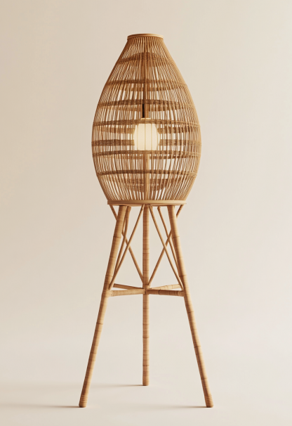 Wabi-sabi style restaurant, rattan weaving floor lamp clothing store, Japanese retro coffee shop, hot pot restaurant, shop catering - Image 4