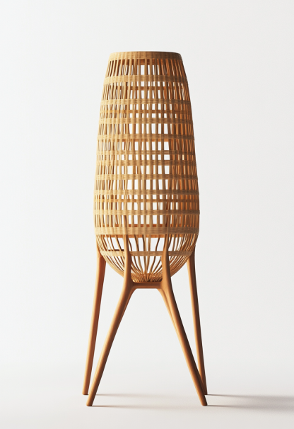 Wabi-sabi style rattan floor lamp, living room, sofa, bedroom, Japanese-style outdoor bedside garden, dining room decoration, homestay - Image 5