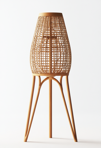 Wabi-sabi style rattan floor lamp, living room, sofa, bedroom, Japanese-style outdoor bedside garden, dining room decoration, homestay - Image 4