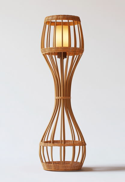 10 Japanese-style floor lamps with a wabi-sabi style and ancient rattan art, designed by creative designers for living rooms, bedrooms, guesthouses and tea rooms - Image 5