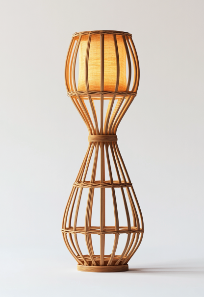 10 Japanese-style floor lamps with a wabi-sabi style and ancient rattan art, designed by creative designers for living rooms, bedrooms, guesthouses and tea rooms - Image 4