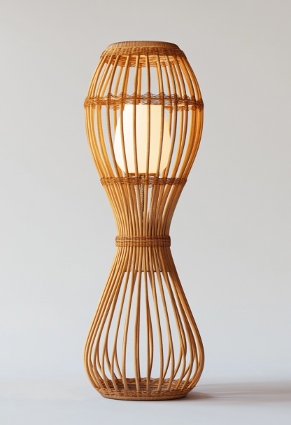 10 Japanese-style floor lamps with a wabi-sabi style and ancient rattan art, designed by creative designers for living rooms, bedrooms, guesthouses and tea rooms - Image 3